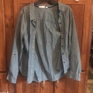 Denim button down shirt